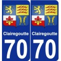 70 Clairegoutte blason autocollant plaque stickers ville