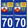 70 Clairegoutte coat of arms sticker plate stickers city
