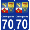 70 Clairegoutte stemma adesivo piastra adesivi città