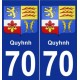 70 Clairegoutte blason autocollant plaque stickers ville