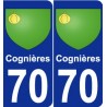 70 Cognières wappen aufkleber typenschild aufkleber stadt
