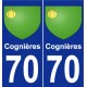70 Cognières wappen aufkleber typenschild aufkleber stadt