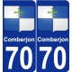 70 Comberjon wappen aufkleber typenschild aufkleber stadt
