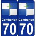 70 Comberjon blason autocollant plaque stickers ville