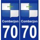 70 Comberjon blason autocollant plaque stickers ville