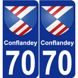70 Conflandey blason autocollant plaque stickers ville