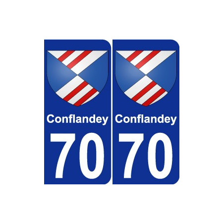 70 Conflandey stemma adesivo piastra adesivi città