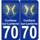 70 Conflans-sur-Lanterne coat of arms sticker plate stickers city