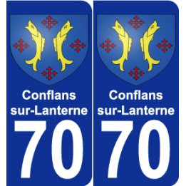 70 Conflans-sur-Lanterne blason autocollant plaque stickers ville