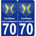 70 Conflans-sur-Lanterne blason autocollant plaque stickers ville