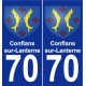 70 Conflans-sur-Lanterne coat of arms sticker plate stickers city