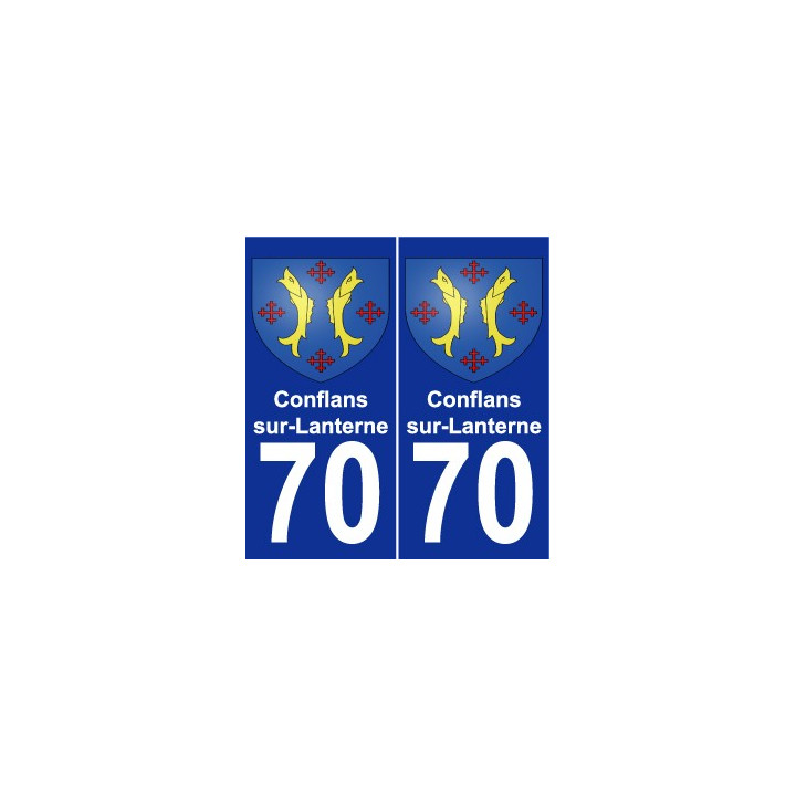 70 Conflans-sur-Lanterne coat of arms sticker plate stickers city