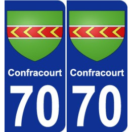 70 Confracourt coat of arms sticker plate stickers city