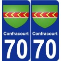 70 Confracourt blason autocollant plaque stickers ville