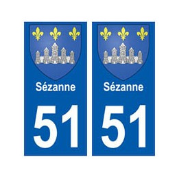 51 Sézanne blason autocollant plaque stickers ville