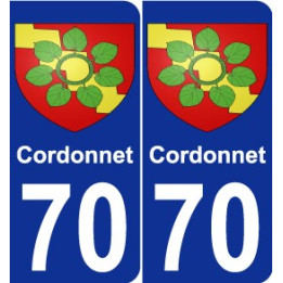 70 Cordonnet coat of arms sticker plate stickers city