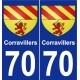 70 Corravillers stemma adesivo piastra adesivi città