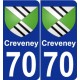 70 Creveney coat of arms sticker plate stickers city