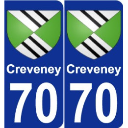 70 Creveney coat of arms sticker plate stickers city