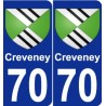 70 Creveney coat of arms sticker plate stickers city