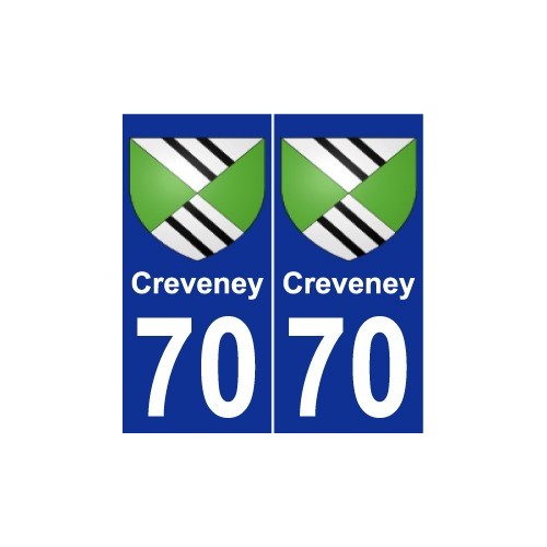70 Creveney coat of arms sticker plate stickers city