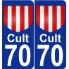 70 Cult stemma adesivo piastra adesivi città