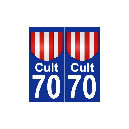 70 Cult blason autocollant plaque stickers ville