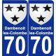 70 Dambenoit-les-Colombe stemma adesivo piastra adesivi città