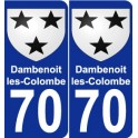 70 Dambenoit-les-Colombe blason autocollant plaque stickers ville