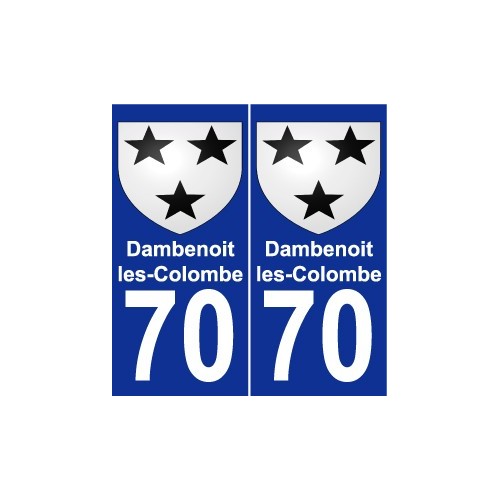 70 Dambenoit-les-Colombe stemma adesivo piastra adesivi città