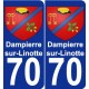 70 Dampierre-sur-Linotte blason autocollant plaque stickers ville