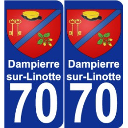 70 Dampierre-sur-Linotte blason autocollant plaque stickers ville