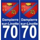 70 Dampierre-sur-Linotte blason autocollant plaque stickers ville