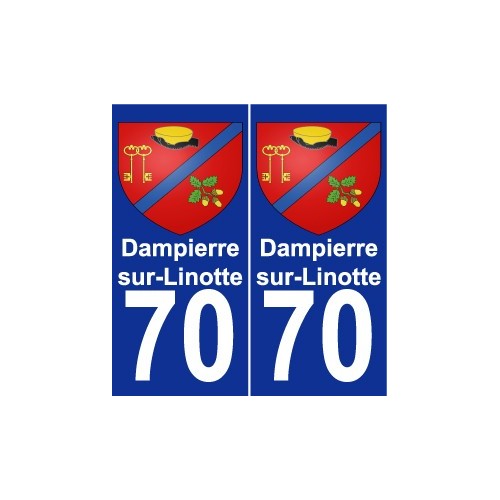 70 Dampierre-sur-Linotte stemma adesivo piastra adesivi città