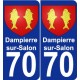 70 Dampierre-sur-Salon blason autocollant plaque stickers ville