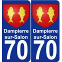 70 Dampierre-sur-Salon blason autocollant plaque stickers ville