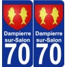 70 Dampierre-sur-Salon wappen aufkleber typenschild aufkleber stadt