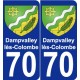 70 Dampvalley-lès-Colombe blason autocollant plaque stickers ville