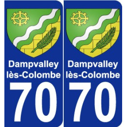 70 Dampvalley-lès-Colombe wappen aufkleber typenschild aufkleber stadt