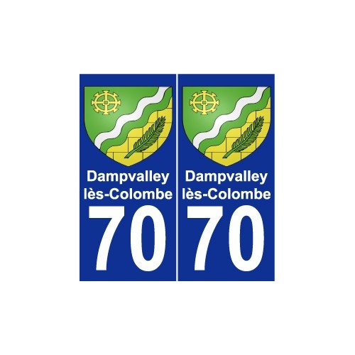 70 Dampvalley-lès-Colombe blason autocollant plaque stickers ville