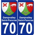 70 Dampvalley-Saint-Pancras blason autocollant plaque stickers ville