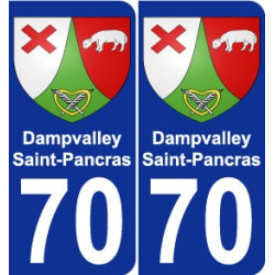 70 Dampvalley-Saint-Pancras stemma adesivo piastra adesivi città