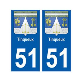 51 Tinqueux blason autocollant plaque stickers ville