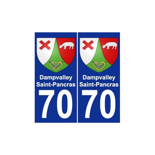 70 Dampvalley-Saint-Pancras blason autocollant plaque stickers ville