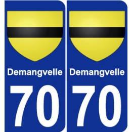 70 Demangvelle blason autocollant plaque stickers ville