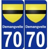 70 Demangvelle stemma adesivo piastra adesivi città