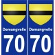 70 Demangvelle blason autocollant plaque stickers ville