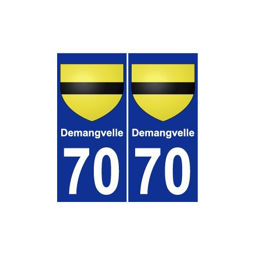 70 Demangvelle blason autocollant plaque stickers ville
