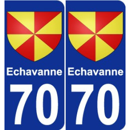 70 Echavanne blason autocollant plaque stickers ville