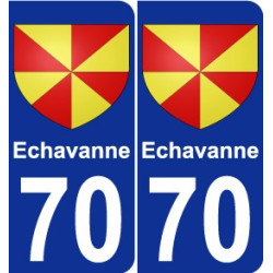 70 Echavanne stemma adesivo piastra adesivi città